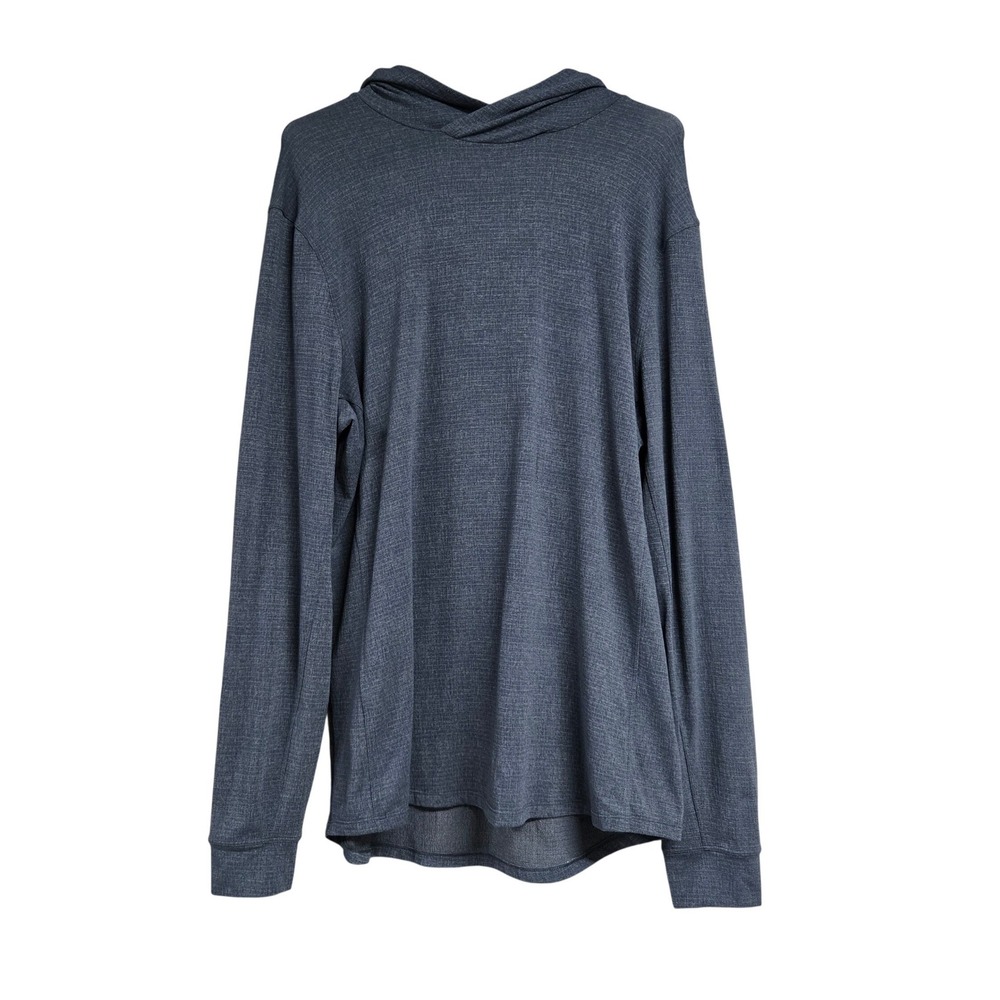 Lululemon Repetition Long Sleeve Pullover Hoodie Heathered Navy Blue Men's Sz L